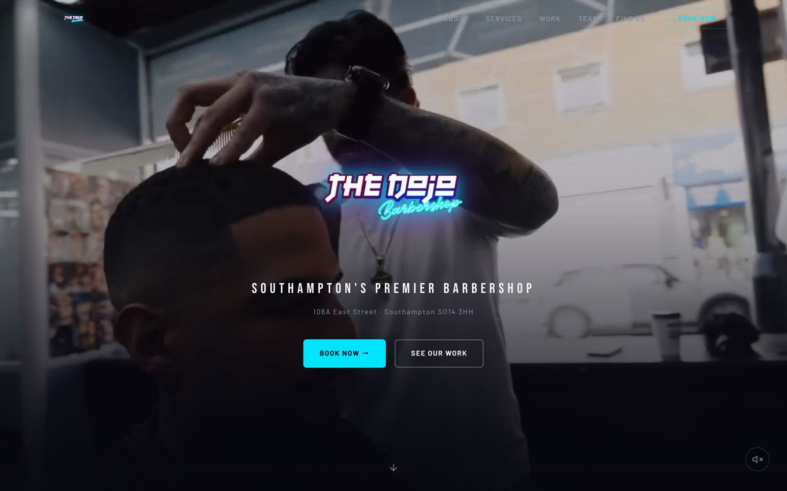 The Dojo Barbershop website screenshot