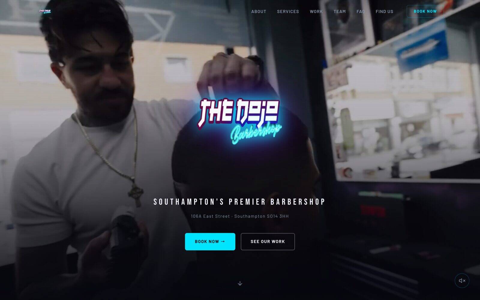 The Dojo Barbershop website