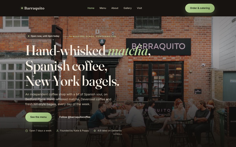 The Barraquito concept site we built