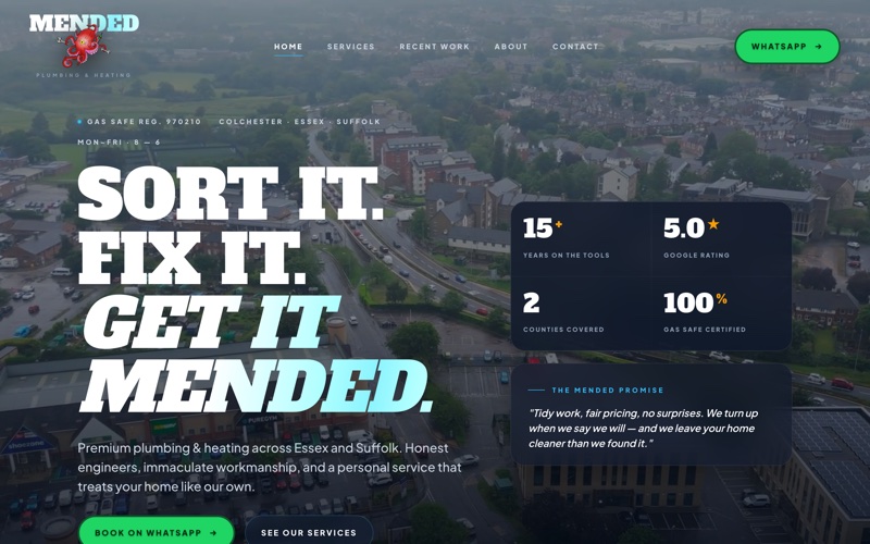 The Get it Mended concept site we built