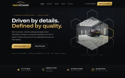 The M&M Detailing website