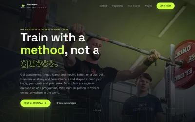 The Professor Personal Training website