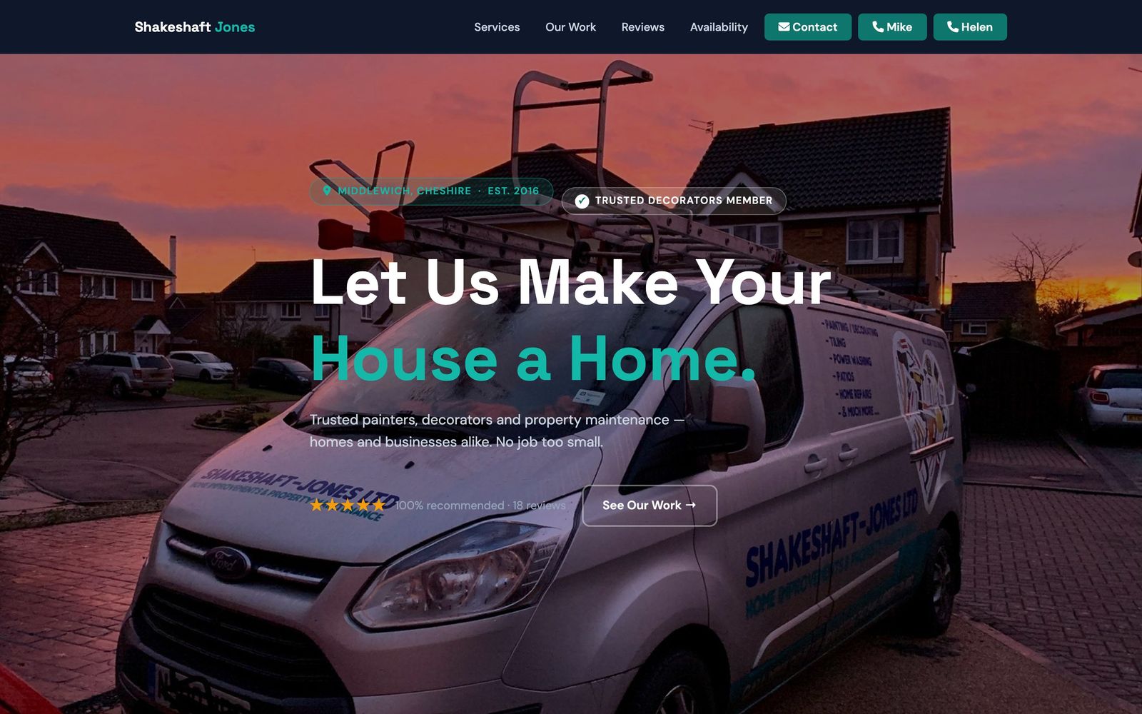 Shakeshaft Jones Home Improvements website